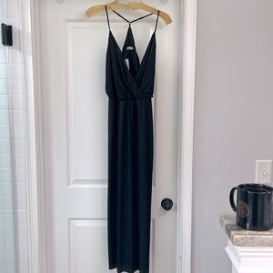 Black dress with slit